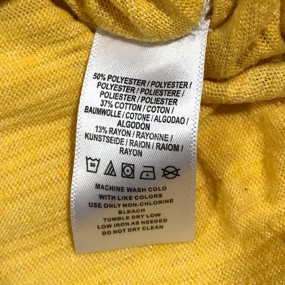 Free People We The Free Mustard Yellow Distressed Tee - Picture 4 of 7